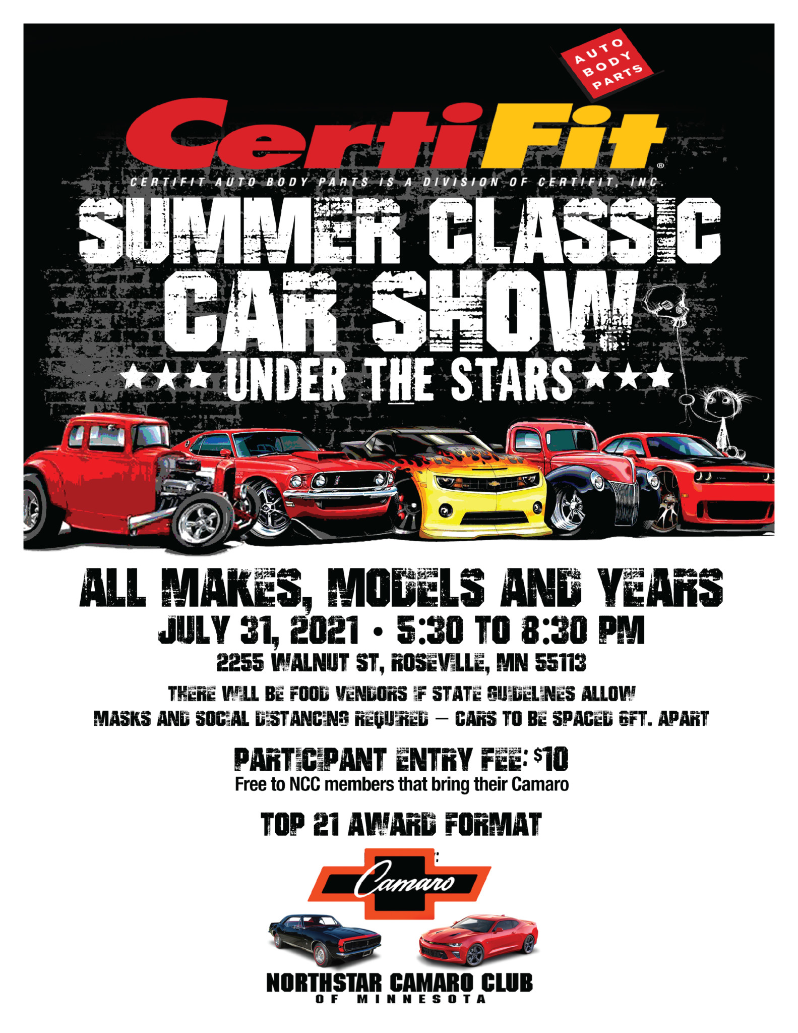 CertiFit Summer Classic Car Show Under the Stars Events